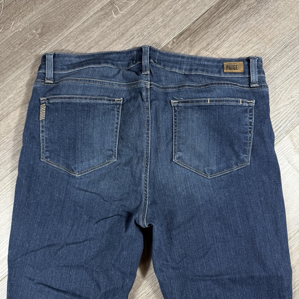 Paige Women Blue Denim Medium Wash Verdugo Crop Ankle Jean Size 32 - Picture 5 of 8